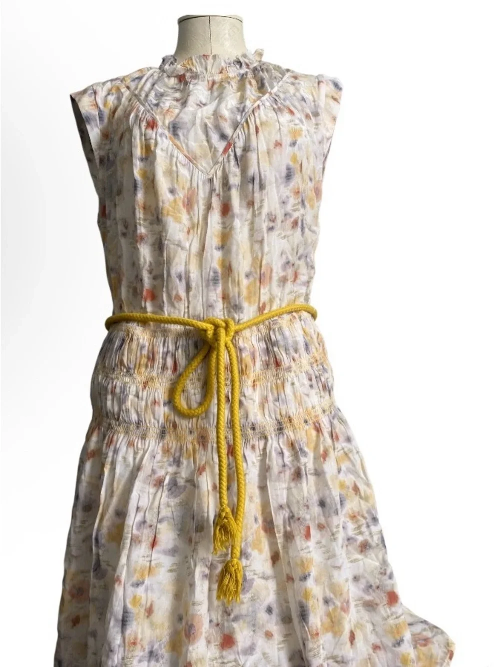 NWT Anthropologie see u soon Shallow dress off white dress size L